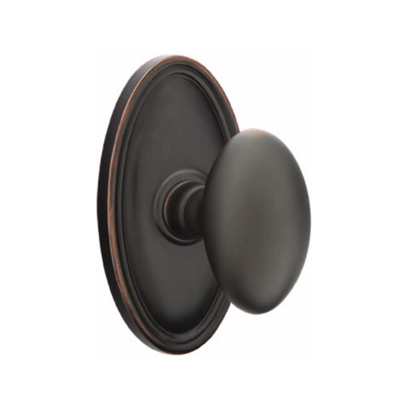 Emtek Egg Knob Concealed Screws With Oval Rosette