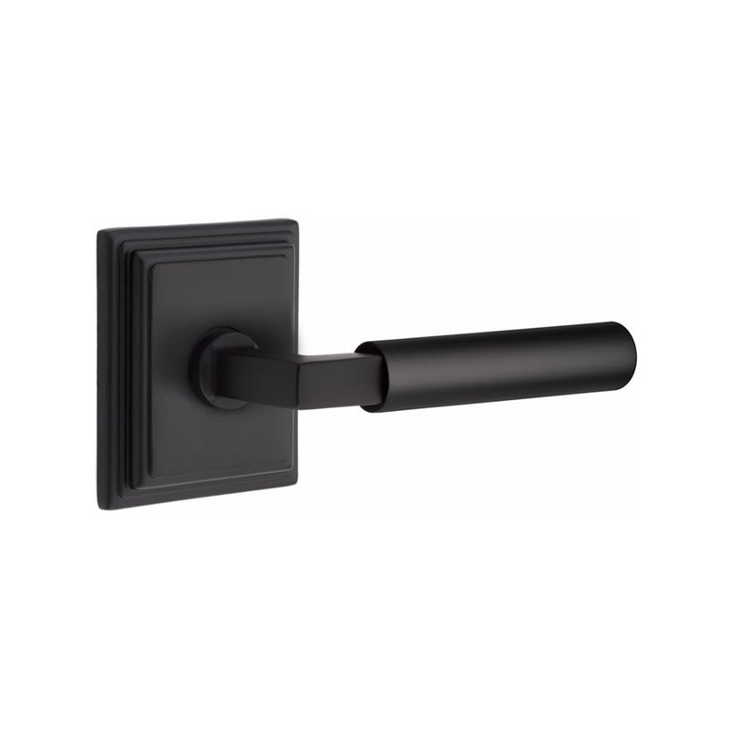 Emtek Select L-Square Smooth Lever Concealed Screws with Wilshire Rosette