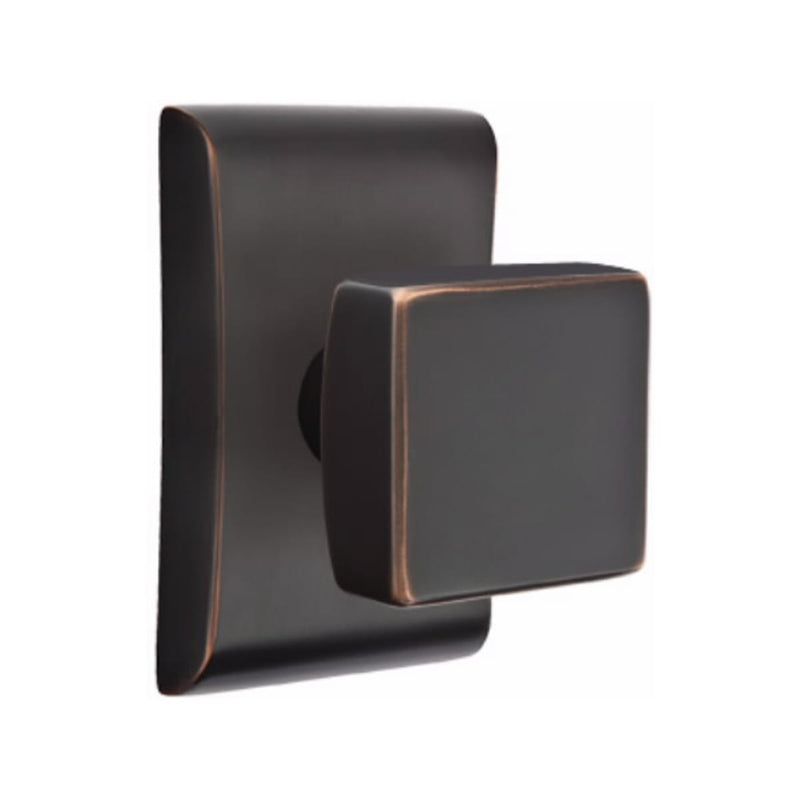Emtek Square Knob Concealed Screws with Neos Rosette