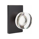 Emtek Modern Disc Knob with Modern Rectangular Rosette
