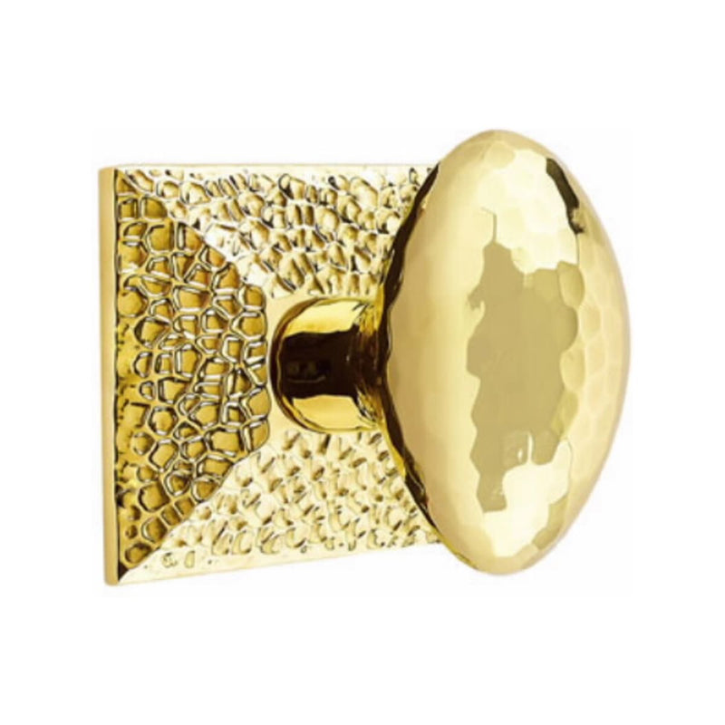 Emtek Hammered Egg Knob With Hammered Rosette