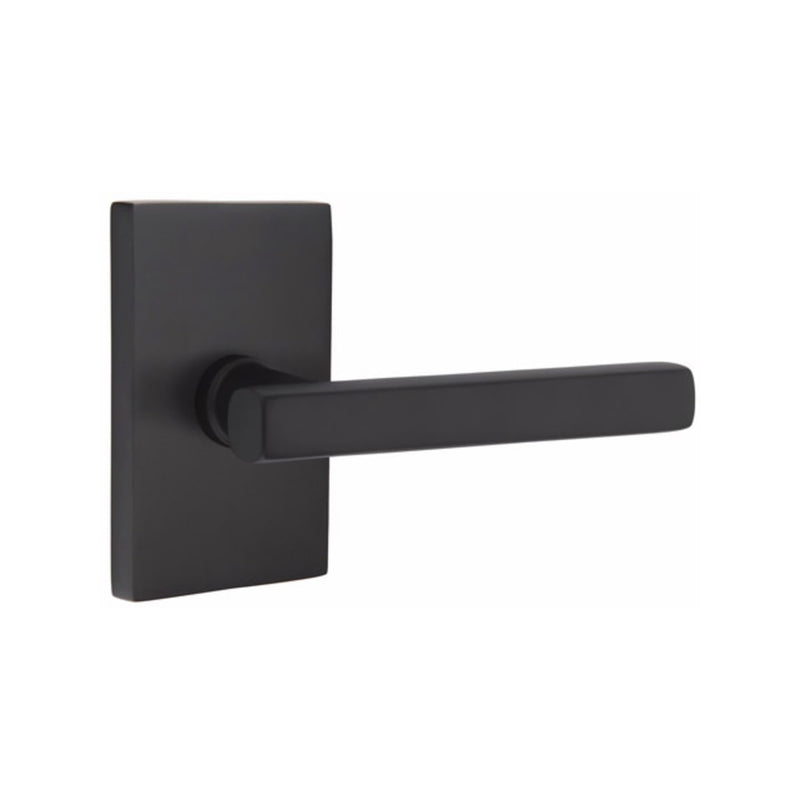 EMTEK Freestone Lever Concealed Screws with Modern Rectangular Rosette
