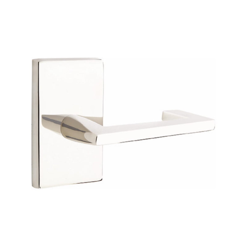 EMTEK Argos Lever Concealed Screws with Modern Rectangular Rosette