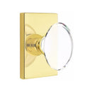 Emtek Hampton Knob Concealed Screws with Modern Rectangular Rosette