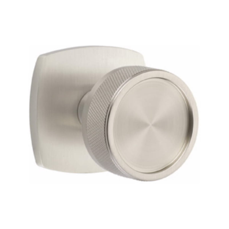 Emtek Select Conical Knurled Knob with Urban Modern Rosette