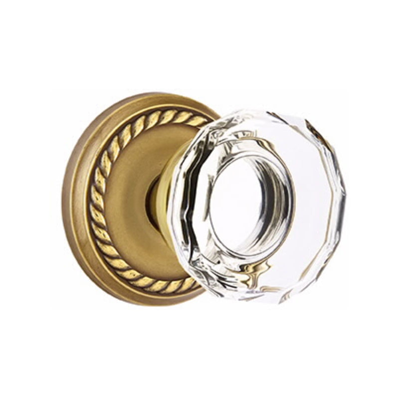 Emtek Lowell Knob Concealed Screws With Rope Rosette