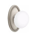Emtek Brass Rosette Ice White Knob Concealed Screws With Oval Rosette