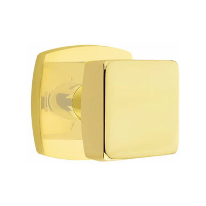 Emtek Square Knob Concealed Screws with Urban Modern Rosette