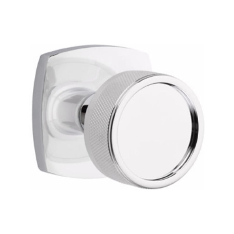 Emtek Select Conical Knurled Knob with Urban Modern Rosette