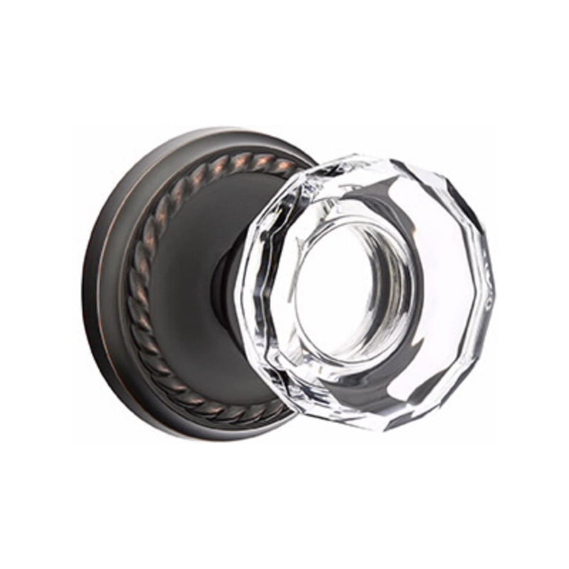 Emtek Lowell Knob Concealed Screws With Rope Rosette