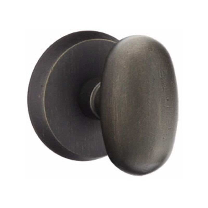 Emtek Sandcast Bronze Egg Knob Concealed Screws with