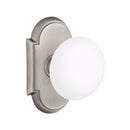 Emtek Brass Rosette Ice White Knob With