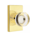 Emtek Modern Disc Knob Concealed Screws with Modern Rectangular Rosette