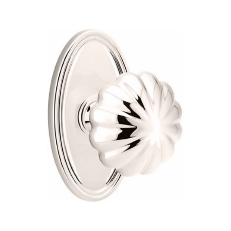 Emtek Melon Knob With Oval Rosette