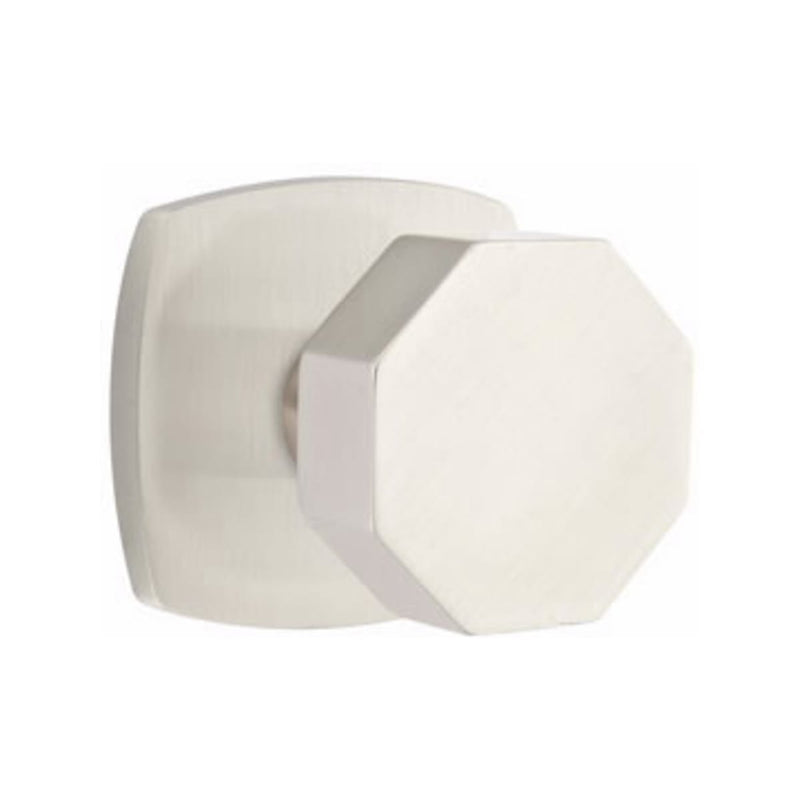Emtek Octagon Knob Concealed Screws with Urban Modern Rosette