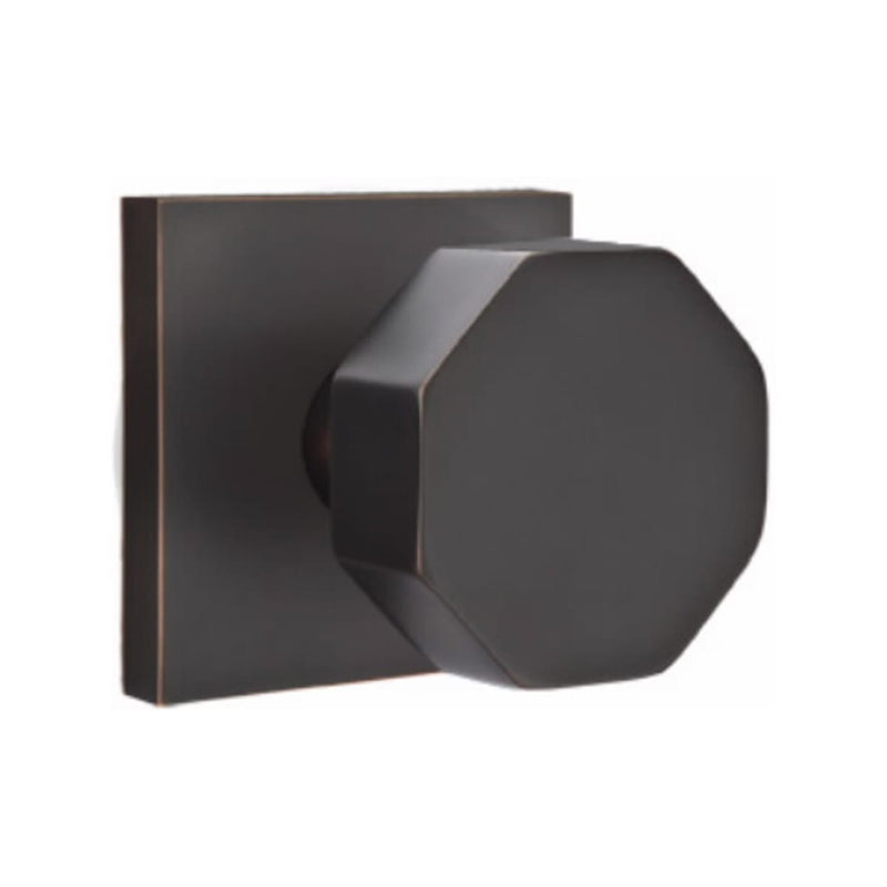 Emtek Octagon Concealed Screws Knob with Square Rosette
