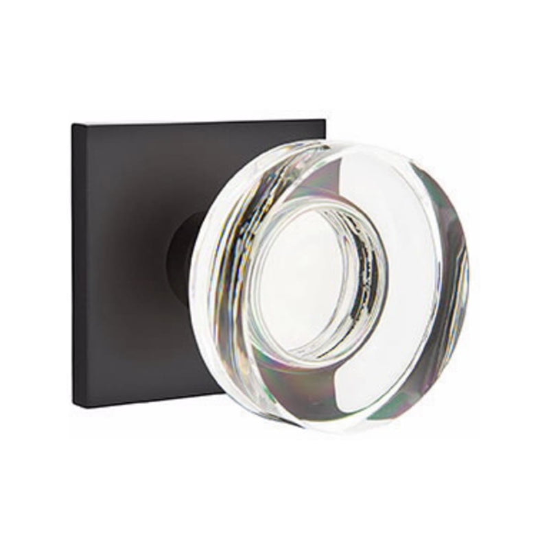 Emtek Modern Disc Knob Concealed Screws with Square Rosette