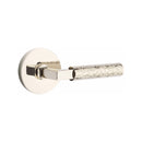 Emtek Select L-Square Hammered Lever Concealed Screws with Disk Rosette