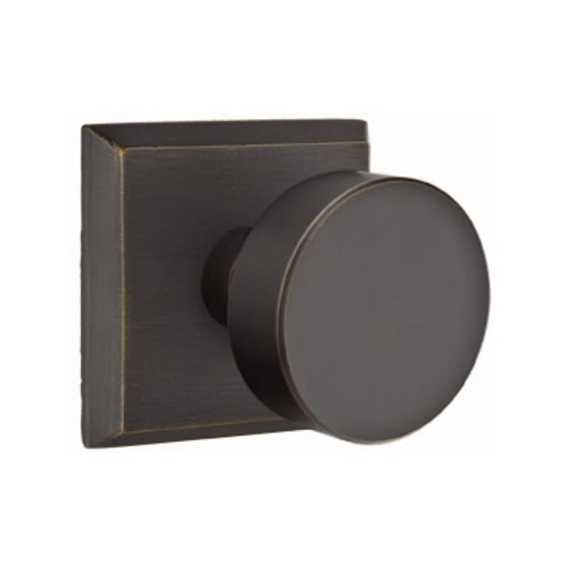 Emtek Sandcast Bronze Round Knob Concealed Screws with
