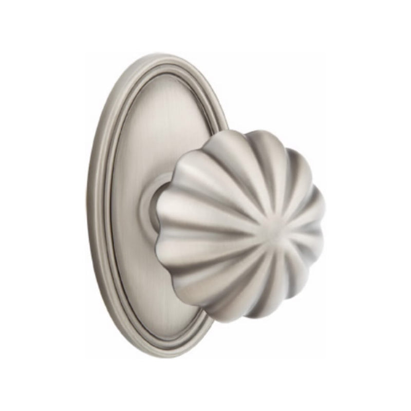 Emtek Melon Knob With Oval Rosette