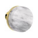 Emtek Dummy Adelaide Mortise Handleset with Select Conical White Marble Knob