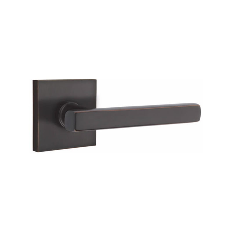 EMTEK Freestone Lever Concealed Screws with Square Rosette