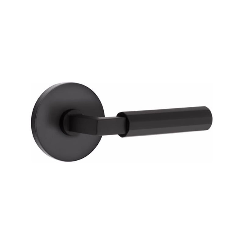 Emtek Select L-Square Faceted Lever Concealed Screws with Disk Rosette