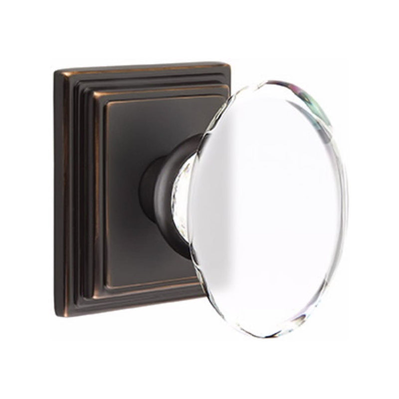 Emtek Hampton Knob Concealed Screws With Wilshire Rosette