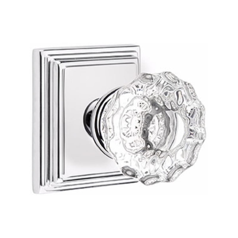 Emtek Astoria Knob Concealed Screws With Wilshire Rosette
