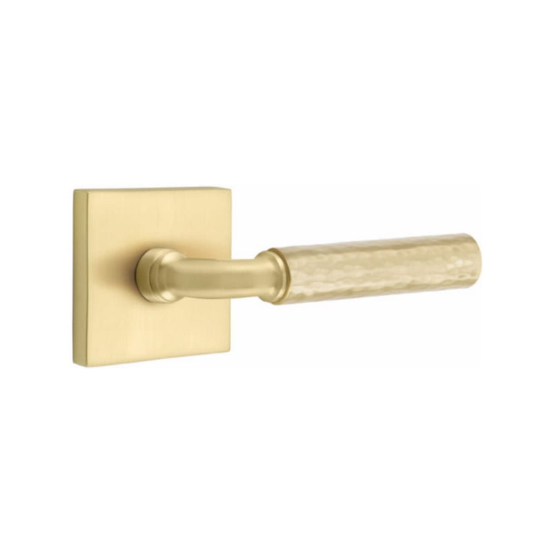 Emtek Select R-BAR Hammered Lever with Square Rosette