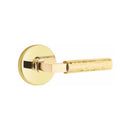 Emtek Select L-Square Hammered Lever Concealed Screws with Disk Rosette