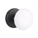 Emtek Brass Rosette Ice White Knob With Watford Rosette