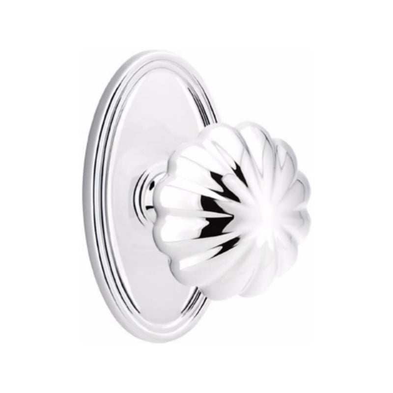 Emtek Melon Knob With Oval Rosette