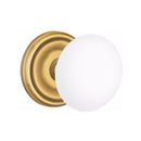Emtek Brass Rosette Ice White Knob Concealed Screws With Regular Rosette