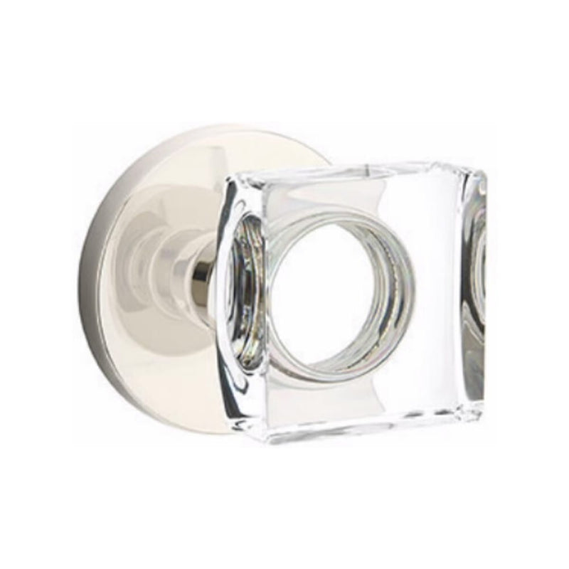 Emtek Modern Square Knob Concealed Screws with Disk Rosette