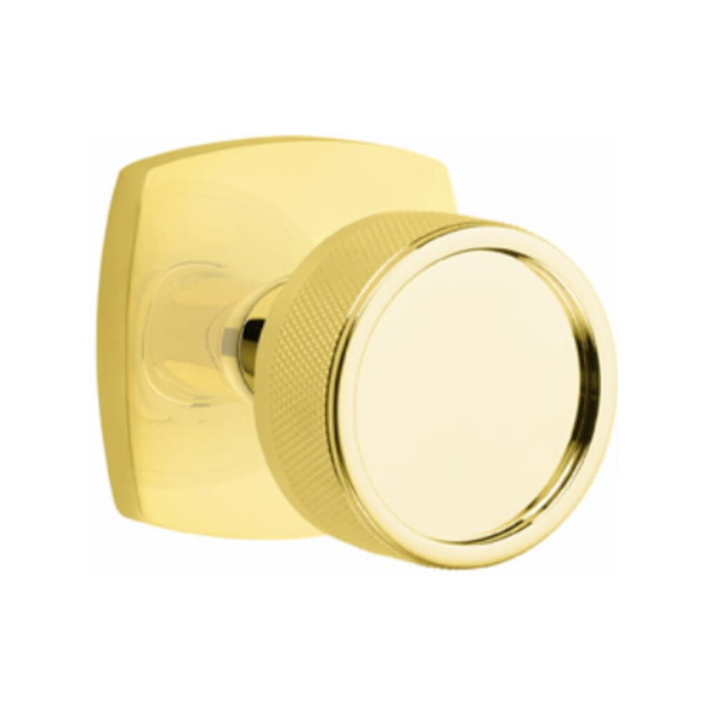 Emtek Select Conical Knurled Knob with Urban Modern Rosette