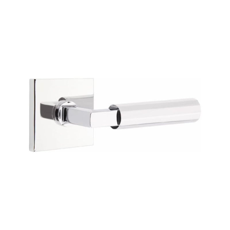 Emtek Select L-Square Faceted Lever with Square Rosette