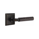 Emtek Select R-BAR Hammered Lever Concealed Screws with Quincy Rosette