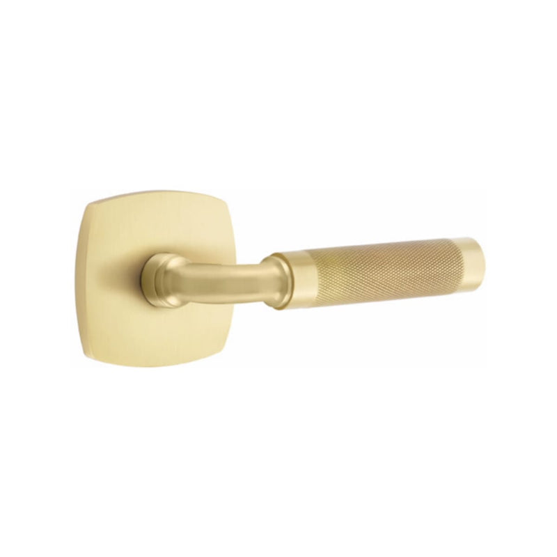 Emtek Select R-BAR Knurled Lever Concealed Screws  with Urban Modern Rosette