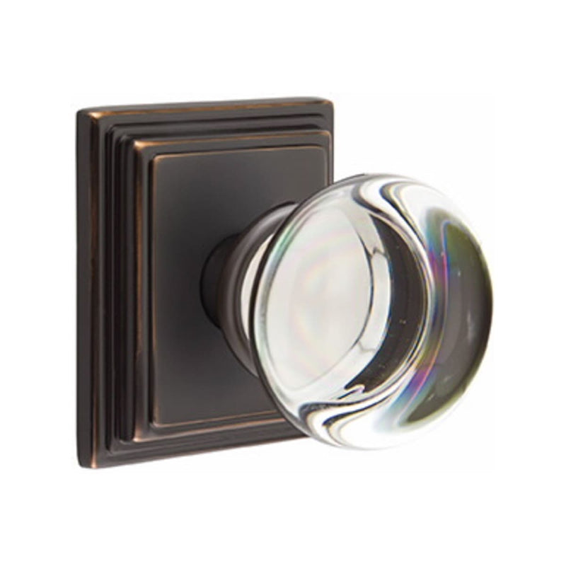Emtek Providence Knob Concealed Screws With Wilshire Rosette