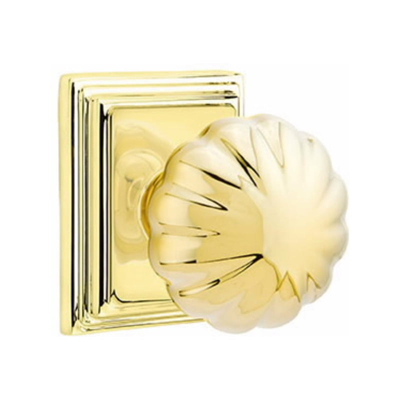 Emtek Melon Knob With Wilshire Rosette