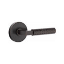 Emtek Select L-Square Hammered Lever Concealed Screws with Disk Rosette