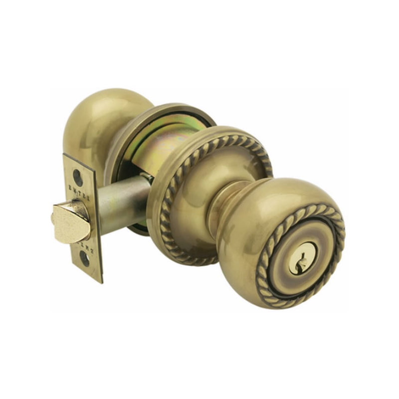 Emtek Modern Rectangular Two Point Lock with Rope Knob