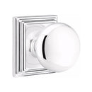 Emtek Providence Knob Concealed Screws With Wilshire Rosette