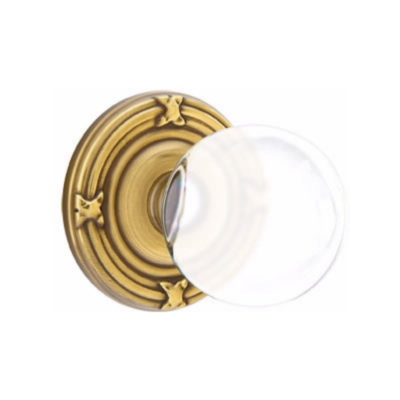 Emtek Bristol Knob Concealed Screws With Ribbon & Reed Rosette