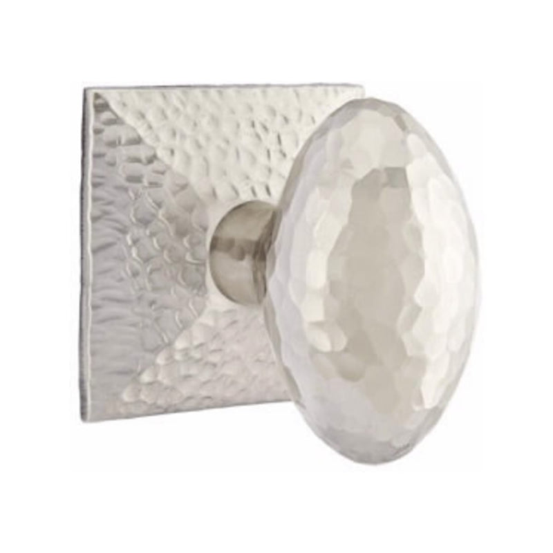 Emtek Hammered Egg Knob Concealed Screws With Hammered Rosette