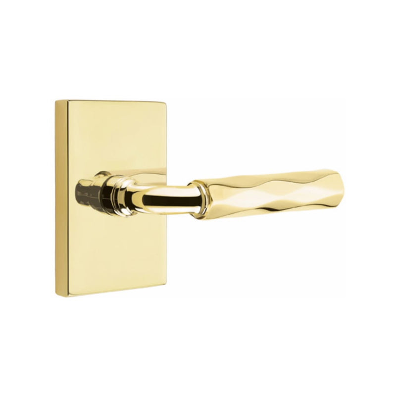 Emtek Select R-BAR Tribeca Lever Concealed Screws with Modern Rectangular Rosette