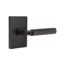 Emtek Select R-BAR Knurled Lever Concealed Screws  with Modern Rectangular Rosette