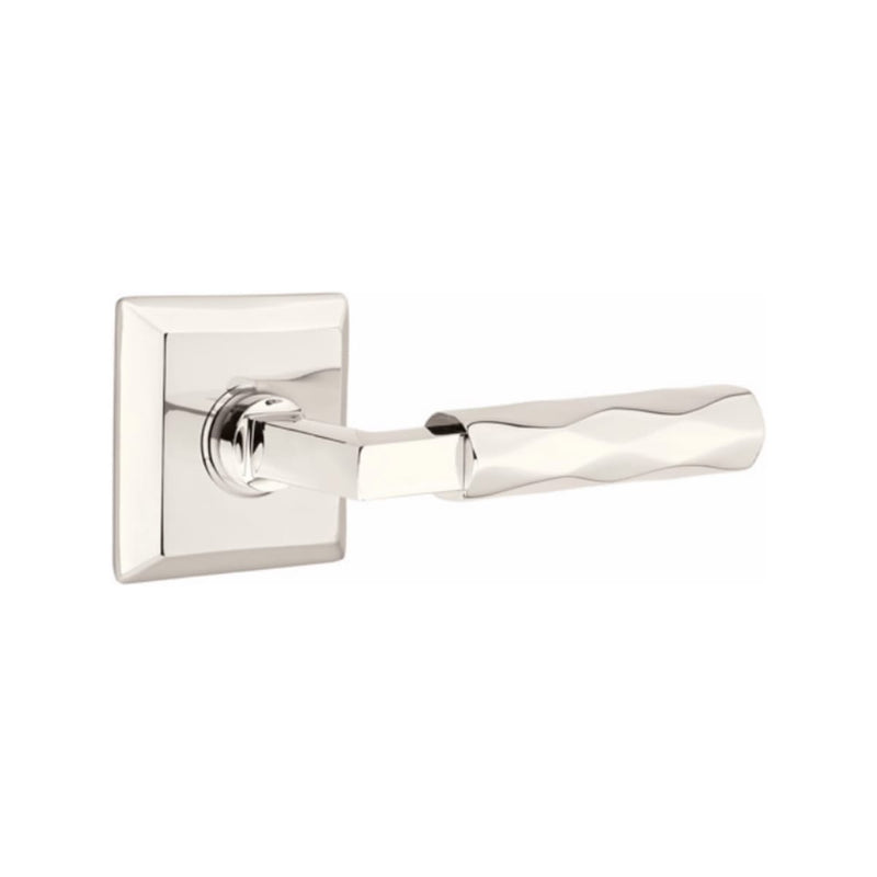Emtek Select L-Square Tribeca Lever Concealed Screws with Quincy Rosette