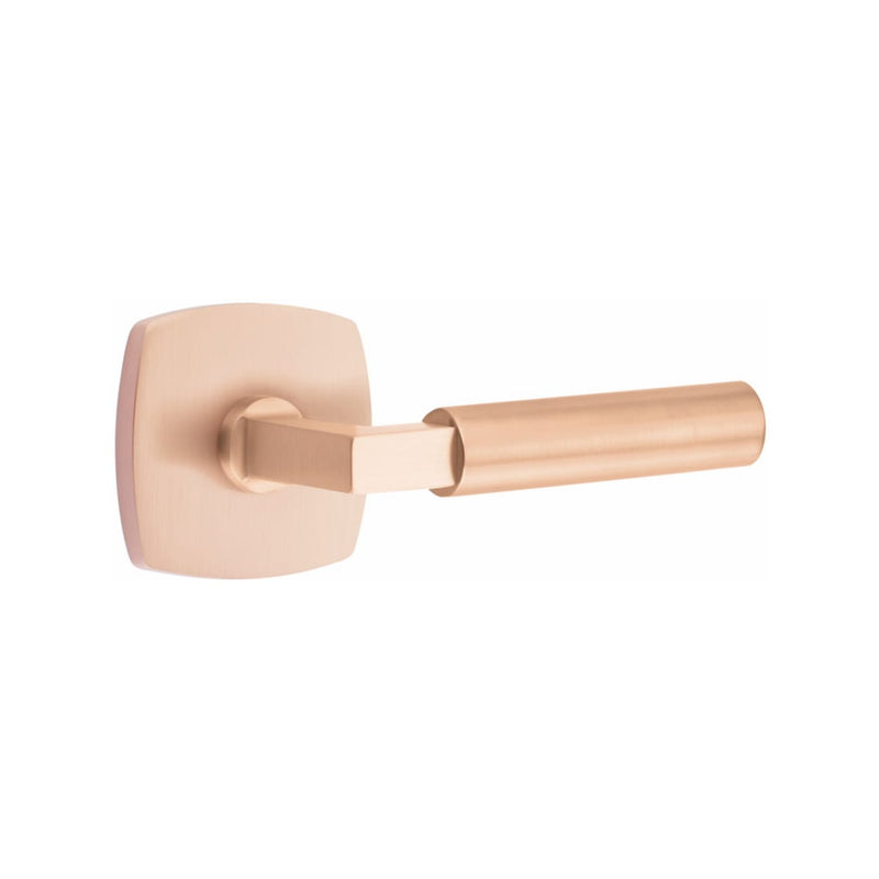 Emtek Select L-Square Smooth Lever Concealed Screws with Urban Modern Rosette